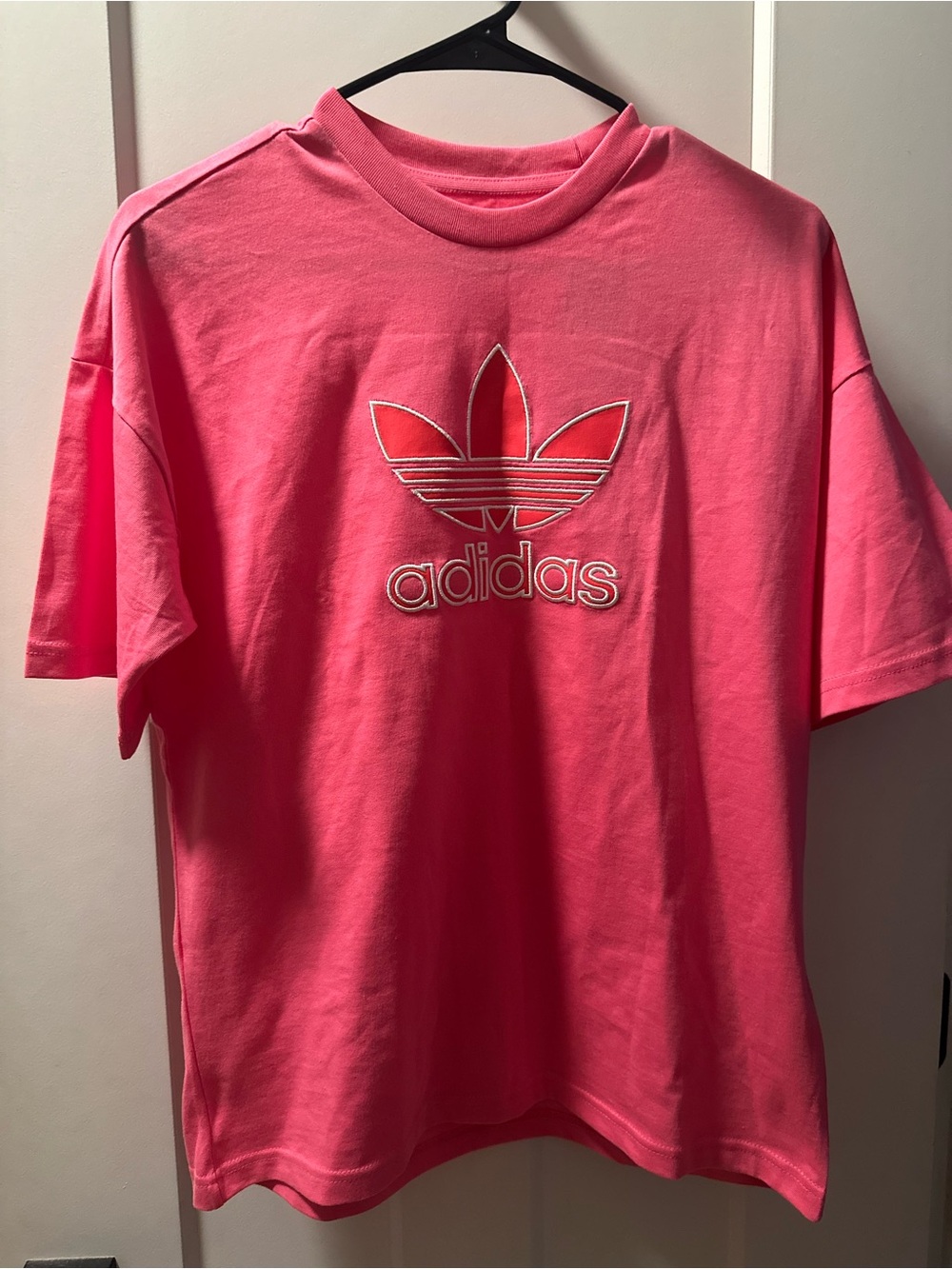 Kids adidas Pink Trefoil Crewneck Tee